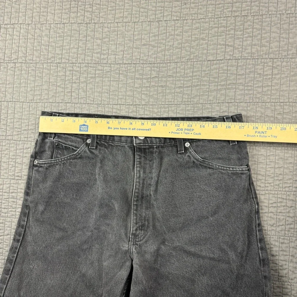 Vtg 90s Levis 550 Orange Tab Jeans Men 36x30 (34x30) Black Relaxed Tapered Denim